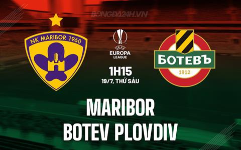 Nhận định Maribor vs Botev Plovdiv 1h15 ngày 19/7 (Europa League 2024/25)