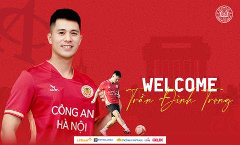Chính thức: Trần Đình Trọng gia nhập CLB Công an Hà Nội