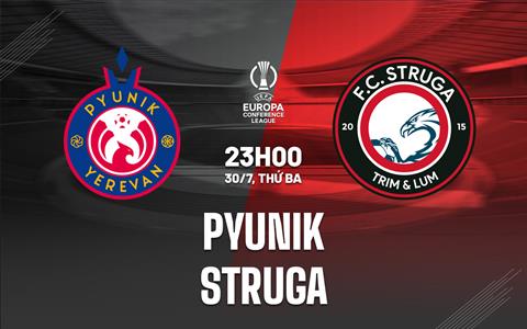 Nhận định Pyunik vs Struga 23h00 ngày 30/7 (Conference League 2024/25)