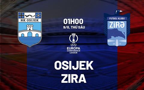 Nhận định bóng đá Osijek vs Zira 1h00 ngày 9/8 (Conference League 2024/25)