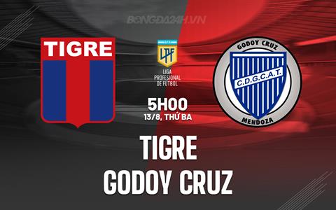 Nhận định Tigre vs Godoy Cruz 5h00 ngày 13/8 (VĐQG Argentina 2024)