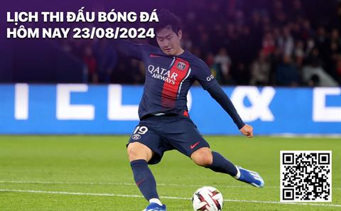 Lịch thi đấu bóng đá hôm nay 23/8: PSG - Montpellier