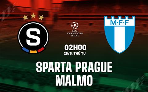 Nhận định Sparta Praha vs Malmo 2h00 ngày 28/8 (Champions League 2024/25)