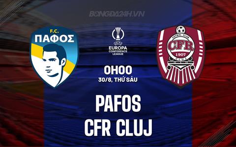 Nhận định Pafos vs CFR Cluj 0h00 ngày 30/8 (Conference League 2024/25)