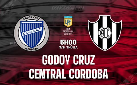 Nhận định Godoy Cruz vs Central Cordoba 5h00 ngày 3/9 (VĐQG Argentina 2024)