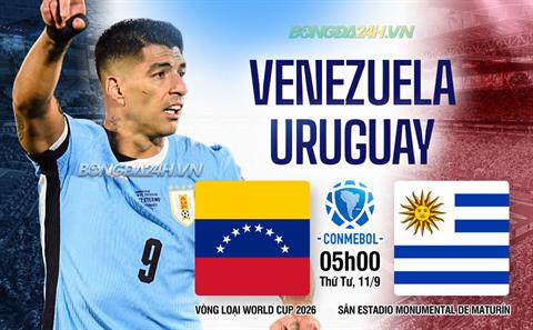 Nhận định Venezuela vs Uruguay 05h00 ngày 11/9 (Vòng loại World Cup 2026)
