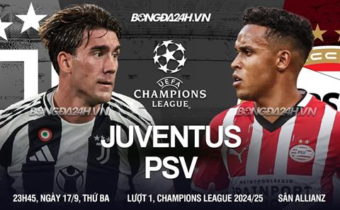 Nhận định Juventus vs PSV Eindhoven 23h45 ngày 17/9 (Champions League 2024/25)