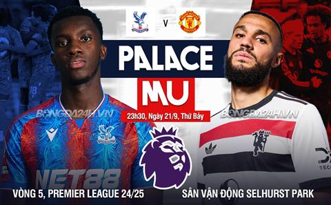 Trực tiếp bóng đá Crystal Palace vs MU 23h30 ngày 21/9 (Ngoại hạng Anh 2024/25)