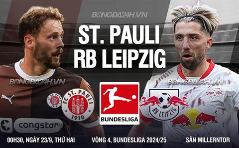 Nhận định bóng đá St.Pauli vs Leipzig 0h30 ngày 23/9 (Bundesliga 2024/25)