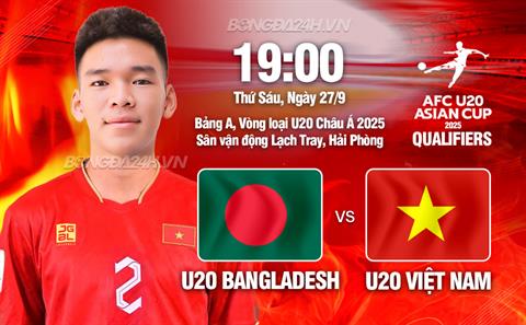 Nhận định U20 Việt Nam vs U20 Bangladesh (19h00 ngày 27/9): Nối dài mạch thắng