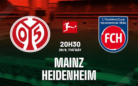 Nhận định bóng đá Mainz vs Heidenheim 20h30 ngày 28/9 (Bundesliga 2024/25)