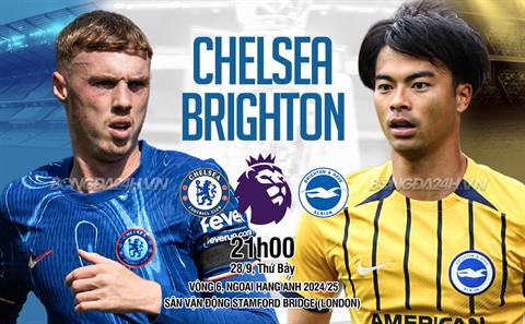 Trực tiếp bóng đá Chelsea vs Brighton 21h00 ngày 28/9 (Ngoại hạng Anh 2024/25)