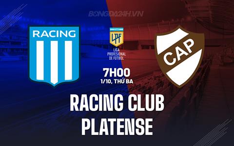 Nhận định Racing Club vs Platense 7h00 ngày 1/10 (VĐQG Argentina 2024)