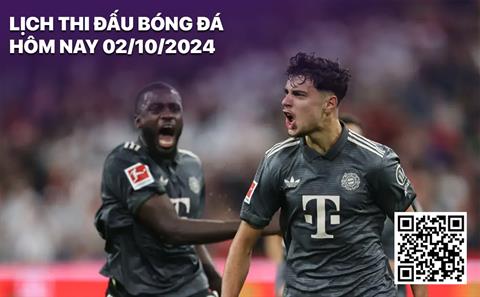 Lịch thi đấu, trực tiếp bóng đá hôm nay 2/10: Aston Villa - Bayern