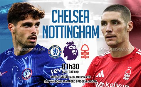 Trực tiếp bóng đá Chelsea vs Nottingham 20h00 ngày 6/10 (Ngoại hạng Anh 2024/25)