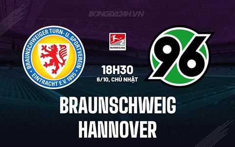 Nhận định Braunschweig vs Hannover 18h30 ngày 6/10 (Hạng 2 Đức 2024/25)