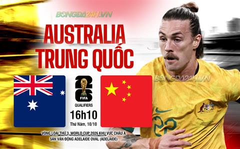 Nhận định Australia vs Trung Quốc (16h10 ngày 10/10): 3 điểm cho chủ nhà?