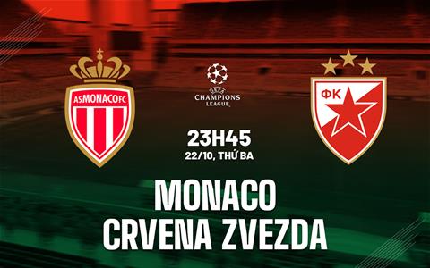 Nhận định Monaco vs Crvena Zvezda 23h45 ngày 22/10 (Champions League 2024/25)