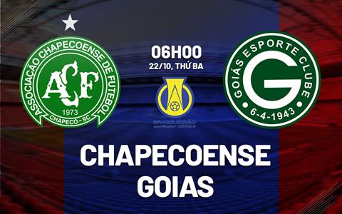Nhận định bóng đá Chapecoense vs Goias 6h00 ngày 22/10 (Hạng 2 Brazil 2024)