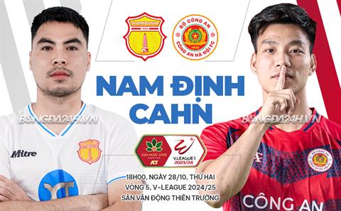 Nhận định Nam Định vs CAHN (18h00 ngày 28/10): Đại chiến anh tài