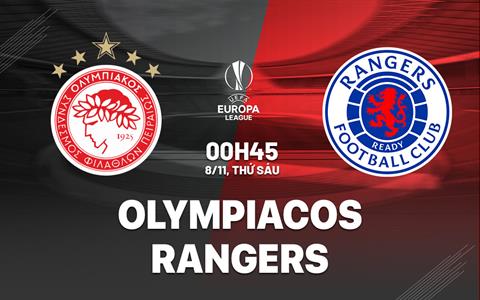 Nhận định bóng đá Olympiacos vs Rangers 0h45 ngày 8/11 (Europa League 2024/25)