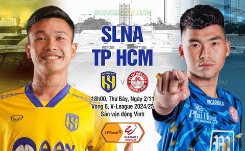 Nhận định SLNA vs TPHCM (18h00 ngày 2/11): Cuộc chiến của tốp cuối