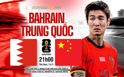 Nhận định Bahrain vs Trung Quốc (21h00 ngày 14/11): Chủ nhà trên cơ