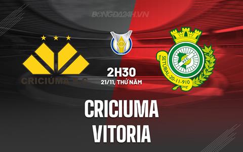 Nhận định - dự đoán Criciuma vs Vitoria 2h30 ngày 21/11 (VĐQG Brazil 2024)