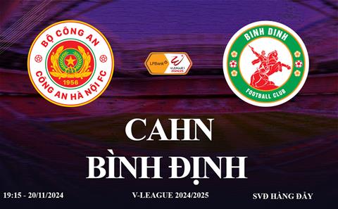 Trực tiếp CAHN vs Bình Định link xem VTV5 V-League 2024/25