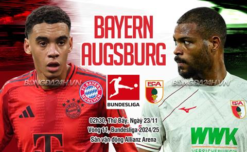 Nhận định Bayern Munich vs Augsburg (2h30 ngày 23/11): Điểm tựa sân nhà