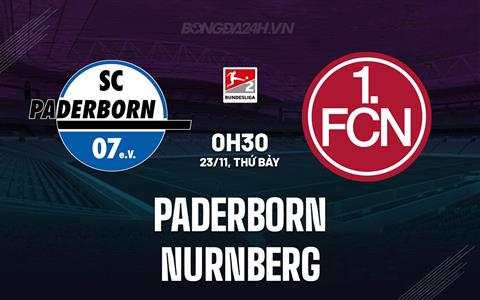 Nhận định Paderborn vs Nurnberg 0h30 ngày 23/11 (Hạng 2 Đức 2024/25)