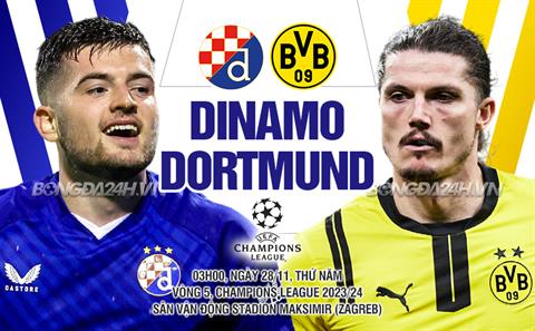 Nhận định Dinamo Zagreb vs Dortmund (3h00 ngày 28/11): Khó lường