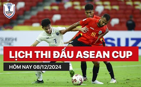 Lịch thi đấu ASEAN Cup chiều nay 8/12/2024: Hổ, Voi xuất trận