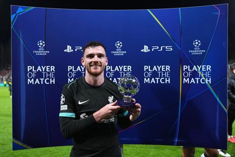 Andy Robertson coi PSG là đối thủ hay nhất của Liverpool mùa này