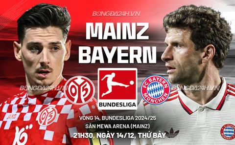 Nhận định Mainz vs Bayern Munich (21h30 ngày 14/12): Khó cản Hùm xám