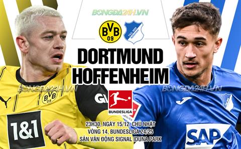 Nhận định Dortmund vs Hoffenheim (23h30 ngày 15/12): Trở lại mạch thắng