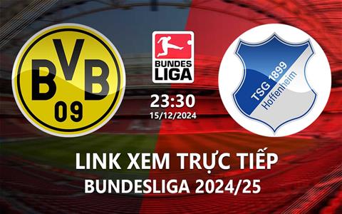 Link xem Dortmund vs Hoffenheim 23h30 ngày 15/12 trực tiếp kênh nào?