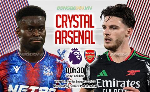 Nhận định Crystal Palace vs Arsenal (0h30 ngày 22/12): Chờ Pháo thủ vượt khó