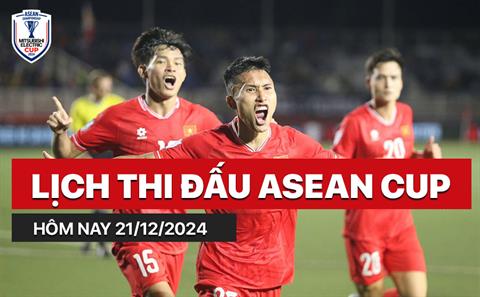 Lịch thi đấu ASEAN Cup hôm nay 21/12: Việt Nam - Myanmar