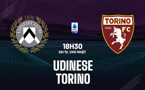 Nhận định bóng đá Udinese vs Torino 18h30 ngày 29/12 (Serie A 2024/25)