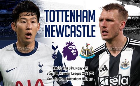 Trực tiếp bóng đá Tottenham vs Newcastle 19h30 ngày 4/1 (Ngoại hạng Anh 2024/25)