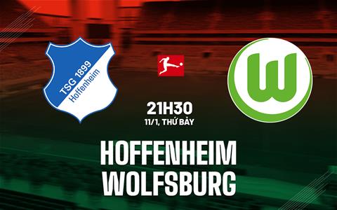 Nhận định bóng đá Hoffenheim vs Wolfsburg 21h30 ngày 11/1 (Bundesliga 2024/25)