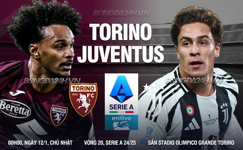 Nhận định Torino vs Juventus (00h00 ngày 12/1): Khó khăn chờ đợi ở Turin