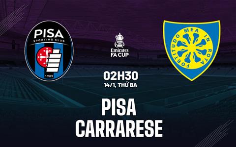 Nhận định bóng đá Pisa vs Carrarese 2h30 ngày 14/1 (Hạng 2 Italia 2024/25)