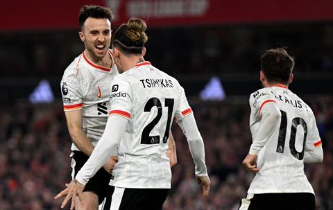 Diogo Jota nói gì với Tsimikas trước bàn thắng giải cứu Liverpool