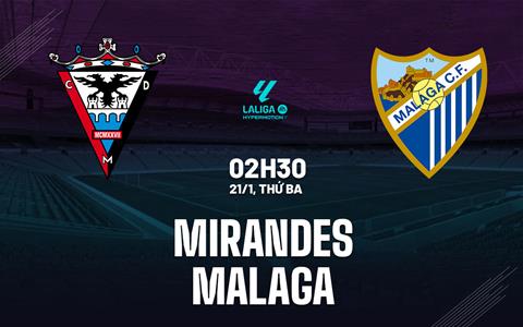Nhận định bóng đá Mirandes vs Malaga 2h30 ngày 21/1 (Hạng 2 TBN 2024/25)