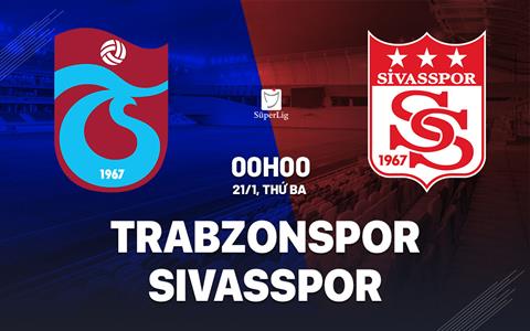 Nhận định Trabzonspor vs Sivasspor 0h00 ngày 21/1 (VĐQG Thổ Nhĩ Kỳ 2024/25)