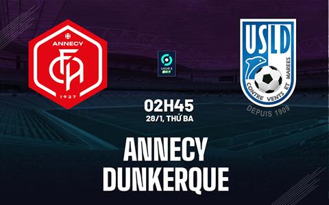 Nhận định bóng đá Annecy vs Dunkerque 2h45 ngày 28/1 (Hạng 2 Pháp 2024/25)