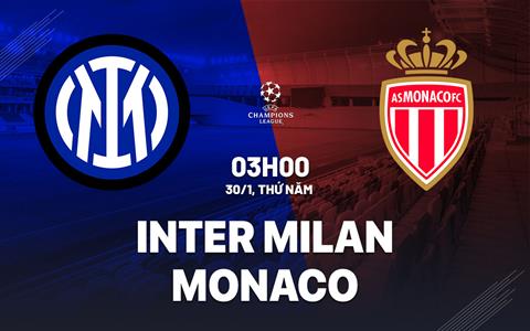 Nhận định Inter Milan vs Monaco (3h00 ngày 30/1): Khó có bất ngờ