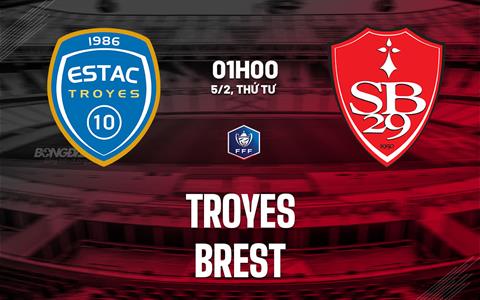 Nhận định bóng đá Troyes vs Brest 1h00 ngày 5/2 (Cúp QG Pháp 2024/25)